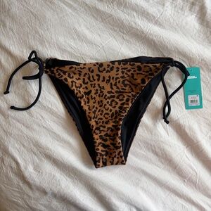 Sports illustrated Leopard Print Tie-Side Bikini Bottoms